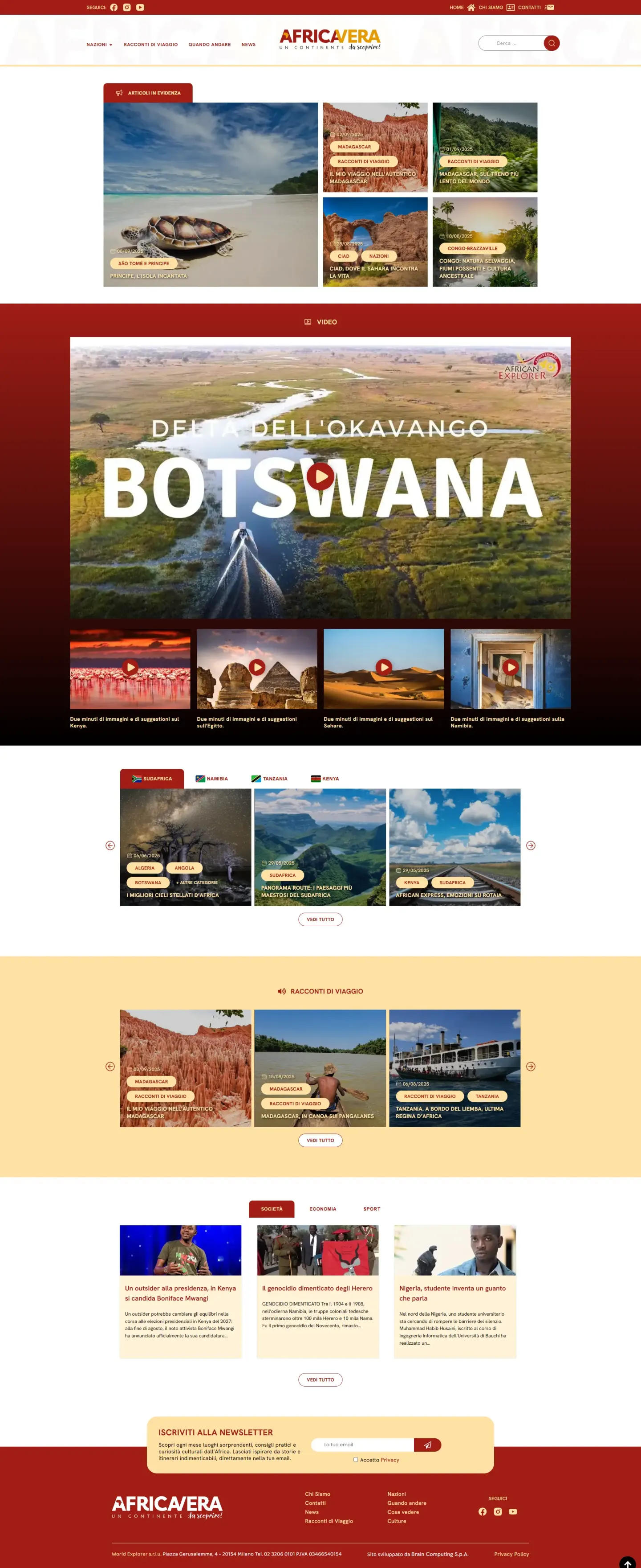 AfricaVera, schermata 1