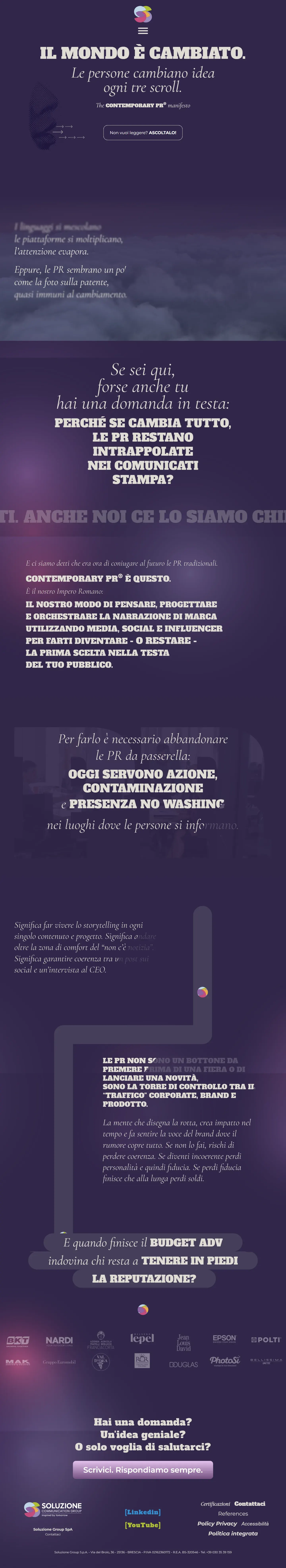 Soluzione Group, schermata 1