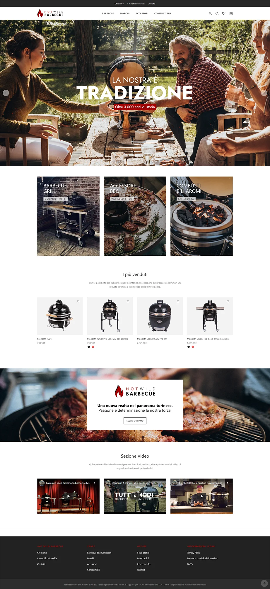 E-commerce barbecue, schermata 1